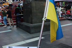 Save lives in Ukraine. A protest in Times Square this afternoon on March 19, 2022.