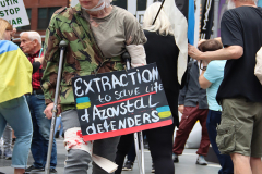 Save Azov Stal March in Times Square on May 14, 2022.