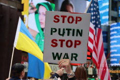 Save Azov Stal March in Times Square on May 14, 2022.