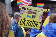 Save Azov Stal March in Times Square on May 14, 2022.