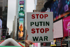 Save Azov Stal March in Times Square on May 14, 2022.