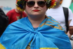 Save Azov Stal March in Times Square on May 14, 2022.