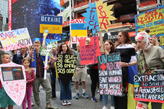 Save Azov Stal March in Times Square on May 14, 2022.