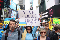 Save Azov Stal March in Times Square on May 14, 2022.
