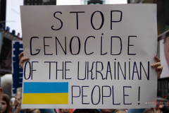 Save Azov Stal March in Times Square on May 14, 2022.
