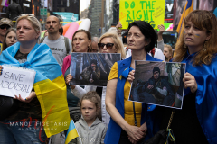 Save Azov Stal March in Times Square on May 14, 2022.