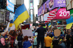 Save Azov Stal March in Times Square on May 14, 2022.