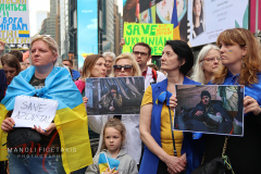 Save Azov Stal March in Times Square on May 14, 2022.