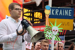 Save Azov Stal March in Times Square on May 14, 2022.