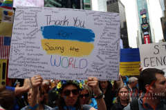Save Azov Stal March in Times Square on May 14, 2022.