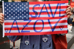 Save Azov Stal March in Times Square on May 14, 2022.