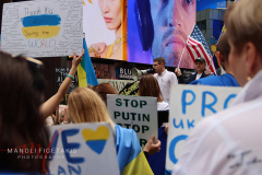 Save Azov Stal March in Times Square on May 14, 2022.