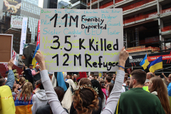 Save Azov Stal March in Times Square on May 14, 2022.