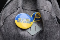 Save Azov Stal March in Times Square on May 14, 2022.