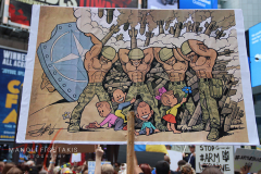 Save Azov Stal March in Times Square on May 14, 2022.