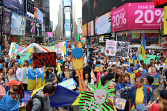 Save Azov Stal March in Times Square on May 14, 2022.