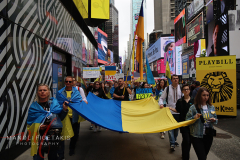 Save Azov Stal March in Times Square on May 14, 2022.
