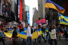 Save Azov Stal March in Times Square on May 14, 2022.