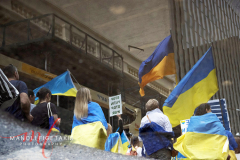 Save Azov Stal March in Times Square on May 14, 2022.