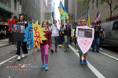 Save Azov Stal March in Times Square on May 14, 2022.