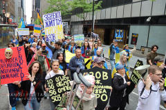 Save Azov Stal March in Times Square on May 14, 2022.