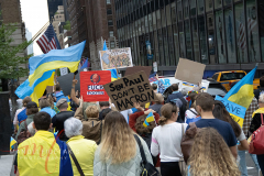 Save Azov Stal March in Times Square on May 14, 2022.