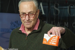 New York Senator Charles "Chuck" Schumer press conference on  COVID’s Omicron variant spreading, U.S. Senator Charles Schumer said the key to controlling it centers around the at-home tests now for sale across the country. Schumer praised President Biden for prepping a plan to be released on January 15th that will have insurance companies reimburse for the cost of an at-home test—but, he said, while we wait, he wants a surge of rapid at-home tests sent to New York community health centers and their mobile sites, across the City and Long Island.