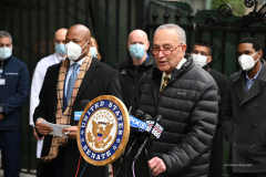 Senator Charles Schumer along with mayor Eric Adams  announced today 1/9/22, at Bellevue Hospital in NYC,  that the feds will deliver $1 billion to COVID-ravaged city hospitals, U.S. Senator Charles Schumer said that the $1 billion on-the-way to help our public hospitals continues to meet demands and costs, while ensuring critical care and services.