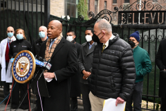 Senator Charles Schumer along with mayor Eric Adams  announced today 1/9/22, at Bellevue Hospital in NYC,  that the feds will deliver $1 billion to COVID-ravaged city hospitals, U.S. Senator Charles Schumer said that the $1 billion on-the-way to help our public hospitals continues to meet demands and costs, while ensuring critical care and services.