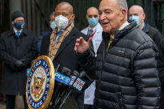 Senator Charles Schumer along with mayor Eric Adams  announced today 1/9/22, at Bellevue Hospital in NYC,  that the feds will deliver $1 billion to COVID-ravaged city hospitals, U.S. Senator Charles Schumer said that the $1 billion on-the-way to help our public hospitals continues to meet demands and costs, while ensuring critical care and services.