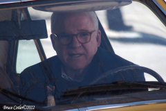 February 14, 2022  New York,  Filming of  Hulu  Original series "Only Murders in The Building" on the Upper Westside of Manhattan. The Three stars of the show Steve Matin, Selena Gomez and Martin Short. film a scene outside in the bitter cold.