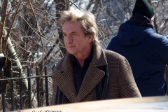 February 14, 2022  New York,  Filming of  Hulu  Original series "Only Murders in The Building" on the Upper Westside of Manhattan. The Three stars of the show Steve Matin, Selena Gomez and Martin Short. film a scene outside in the bitter cold.