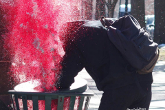 February 14, 2022  New York,  Filming of  Hulu  Original series "Only Murders in The Building" on the Upper Westside of Manhattan. The Three stars of the show Steve Matin, Selena Gomez and Martin Short. film a scene outside in the bitter cold.