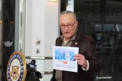 New York - U.S. Senate Majority Leader Charles Schumer Holds a Press Conference to ask the CDC to deploy 1 Billion Dollars for a national blitz to educate,Conduct outreach & build more confidence in civid vaccinations across cities and states