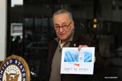 New York - U.S. Senate Majority Leader Charles Schumer Holds a Press Conference to ask the CDC to deploy 1 Billion Dollars for a national blitz to educate,Conduct outreach & build more confidence in civid vaccinations across cities and states