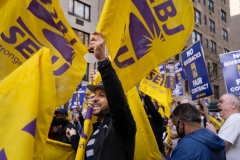 Service Employees Union Rally on Park Avenue 4-13-22 @Lori Hillsberg