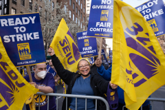 Service Employees Union Rally on Park Avenue 4-13-22 @Lori Hillsberg