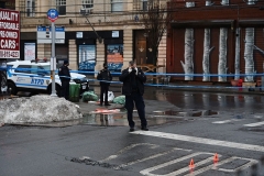 Bay and Wave StreetsStapleton, Staten IslandPolice guard scene of shooting as Evidence Collection Team works at the location.