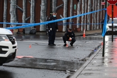 ShootingSaturday, February 17, 2021Bay and Wave StreetsStapleton, Staten IslandPolice guard scene of shooting as Evidence Collection Team works at the location.
