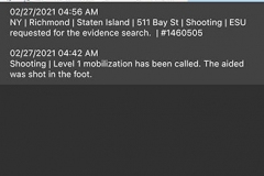 ShootingSaturday, February 17, 2021Bay and Wave StreetsStapleton, Staten IslandPolice guard scene of shooting as Evidence Collection Team works at the location.