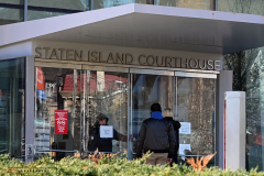 PossibleShotsFired
Staten IslandCourthouse
Central Avenue
Staten Island, NY
Saturday, December 04, 2021
For Credit:  Mary DiBiase Blaich

NYPD’s ESU was requested to respond to the Staten Island Courthouse at 26 Central Avenue this morning around 9 am.  A large glass window was shattered overnight, and the investigators were looking into a possible shots fired incident.