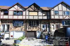 Fire with Firefighter Critical
77 Gary Court
Staten Island
Saturday, August 13, 2022
Photographs by:
Mary DiBiase Blaich 

The morning after a fire at 77 Gary Court on Friday evening left a firefighter in critical condition investigators and cleanup crews were on site.  One resident of the townhome was rescued from the third floor.  The FDNY firefighter is from Ladder 166, and was removed to Staten Island University Hospital.