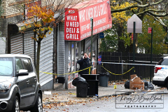 Staten Island Shooting
Westervelt Avenue
Staten Island, NY
Monday, November 22, 2021
For Credit:  Mary DiBiase Blaich

On Monday morning, Police Crime Scene Investigators were called to the scene of a shooting at a Deli located at 18 Westervelt Avenue near Richmond Terrace.  The shooting took place late Sunday afternoon, and the victim expired at the hospital.  Shortly after the shooting, police reported another person shot to the leg around the corner at Jersey Street.