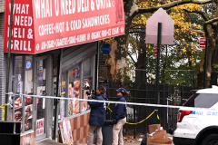 Staten Island Shooting
Westervelt Avenue
Staten Island, NY
Monday, November 22, 2021
For Credit:  Mary DiBiase Blaich

On Monday morning, Police Crime Scene Investigators were called to the scene of a shooting at a Deli located at 18 Westervelt Avenue near Richmond Terrace.  The shooting took place late Sunday afternoon, and the victim expired at the hospital.  Shortly after the shooting, police reported another person shot to the leg around the corner at Jersey Street.