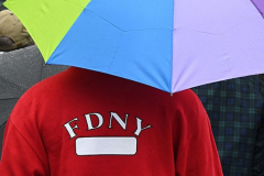 Staten Island St Patrick’s Day Parade
Sunday, March 06, 2022
Foret Avenue
West Brighton, Staten Island, NY
For Credit:  Mary DiBiase Blaich

The annual St Patrick’s Day Parade returned to Staten Island after a covid absence last year.  Controversy surrounded the event with the decision by the parade organizers to not allow LGBTQ groups to march.  The banned groups held a press conference prior to the parade.  In conduction with the parade, there is always a one mile race that precedes the parade.  It went on, but many racers ran in a second race in support of the banned groups.  
The weather was warm, but mixed with clouds, rain and sun.  Only two elected officials participated… Boro President Vito Fossella in a bright green sweater, and Congresswoman Nicole Malliotakis in a green Ireland sweater.