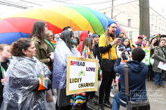 Staten Island St Patrick’s Day Parade
Sunday, March 06, 2022
Foret Avenue
West Brighton, Staten Island, NY
For Credit:  Mary DiBiase Blaich

The annual St Patrick’s Day Parade returned to Staten Island after a covid absence last year.  Controversy surrounded the event with the decision by the parade organizers to not allow LGBTQ groups to march.  The banned groups held a press conference prior to the parade.  In conduction with the parade, there is always a one mile race that precedes the parade.  It went on, but many racers ran in a second race in support of the banned groups.  
The weather was warm, but mixed with clouds, rain and sun.  Only two elected officials participated… Boro President Vito Fossella in a bright green sweater, and Congresswoman Nicole Malliotakis in a green Ireland sweater.