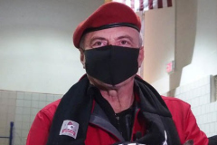 Mayoral Candidate Curtis Sliwa joins his wife and Upper West Side City Council Republican Candidate Nancy Sliwa for Early Voting at the Edward A. Reynolds West Side High School in New York City . They brought along Gizmo, the kitten they are fostering that will soon be up for adoption.
