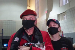 Mayoral Candidate Curtis Sliwa joins his wife and Upper West Side City Council Republican Candidate Nancy Sliwa for Early Voting at the Edward A. Reynolds West Side High School in New York City . They brought along Gizmo, the kitten they are fostering that will soon be up for adoption.