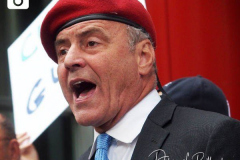 Curtis Sliwa, Republican Mayoral candidate for New York City, speaks outside the Manhattan office of New York Governor Andrew Cuomo in New York on 04 August 2021. Sliwa called for Governor Andrew Cuomo to step down amid the Attorney General's report backing up allegations that the Governor sexually harassed women.
