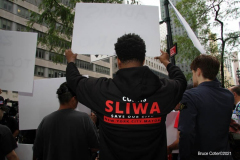 New York,   N.Y..  Republican Mayoral candidate Curtis Sliwa holds a press conference in front of New York Governor Andrew Cuomo's  Manhattan office for him to to step down after sexual misconduct charges were found after  an investigation by the New York State Attorney General Latisha James were found to be credibable.